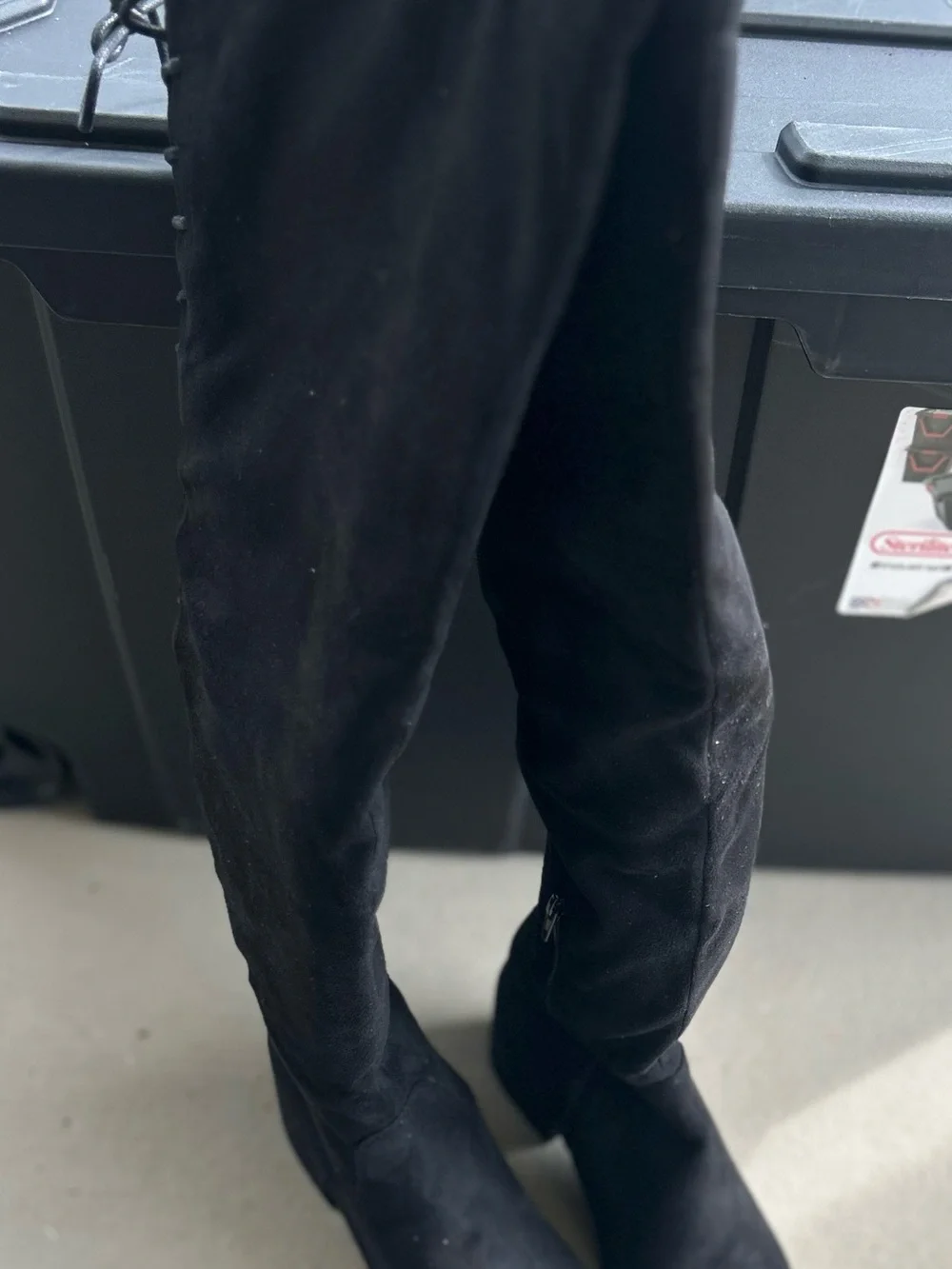 Black Over-the-Knee Lace-Up Women's Boots